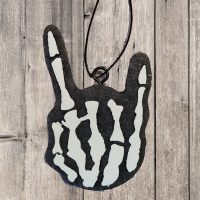 Skeleton Hands Rock On Car Freshie