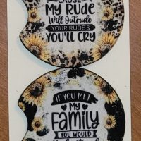 Rude Family Car Coaster Set