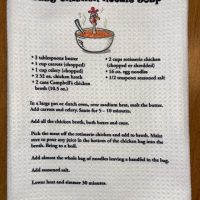 Chicken Soup Recipe Tea Towel