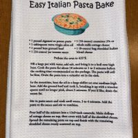 Italian Pasta Bake Recipe Tea Towel
