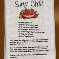 Chili Recipe Tea Towel
