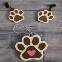 Dog Paw Print Freshie Trio Set – Rearview + 2 Vent Clips